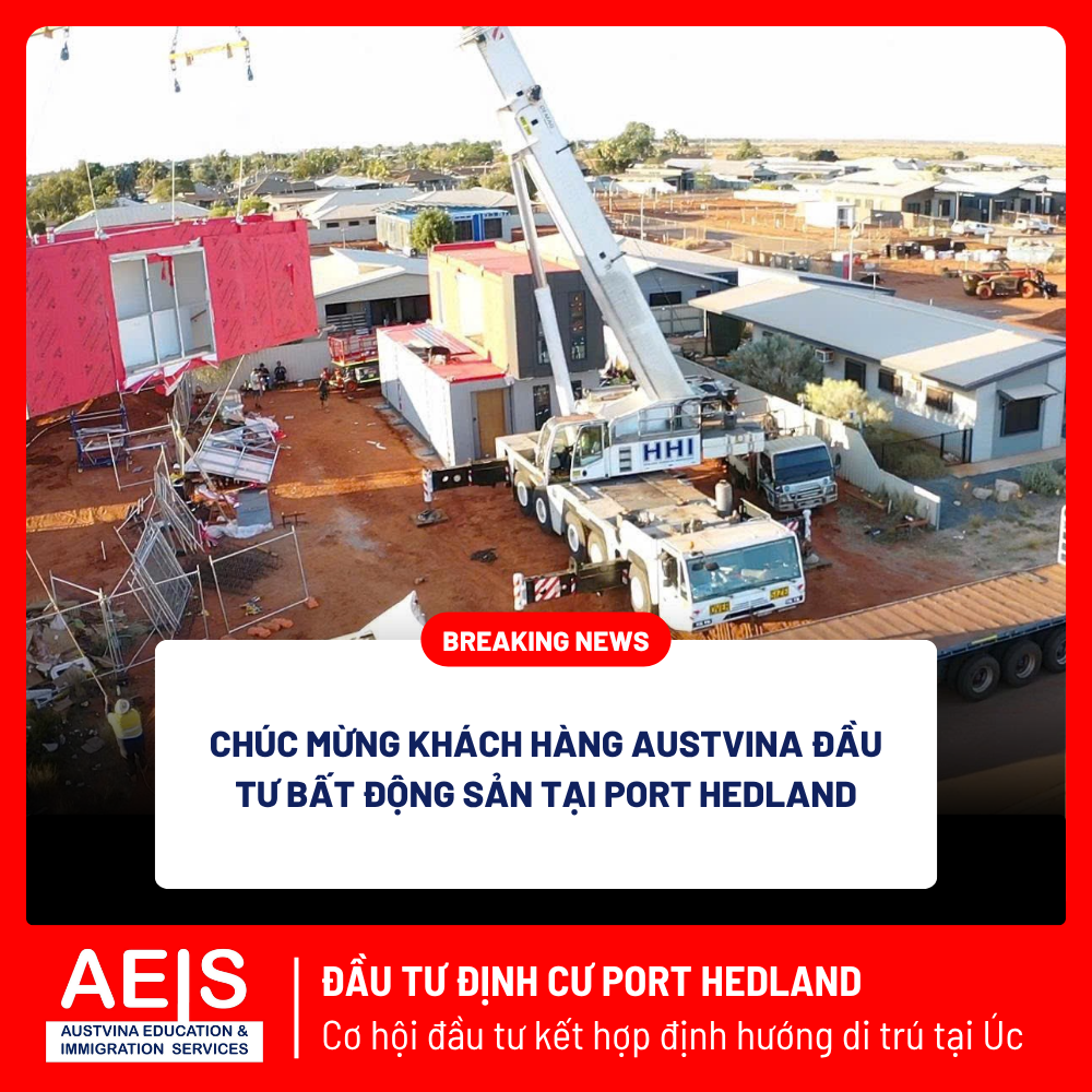 Khách hàng Austvina Group hoàn tất giao dịch đầu tư bất động sản tại Port Hedland, Western Australia